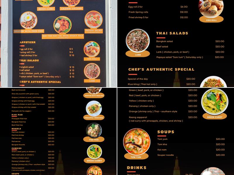 The Bangkok Menu