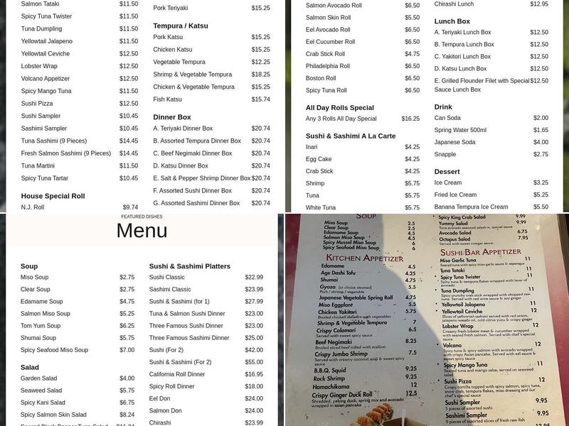 Osaka Menu