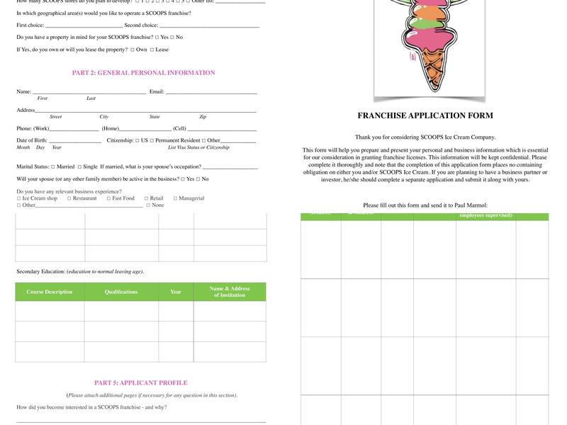 Scoops Menu