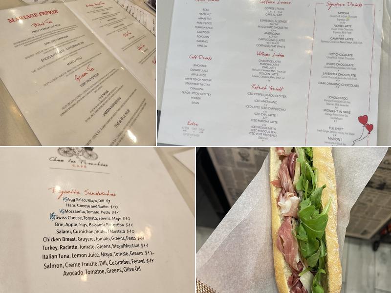 Chez les Frenchies Cafe Menu