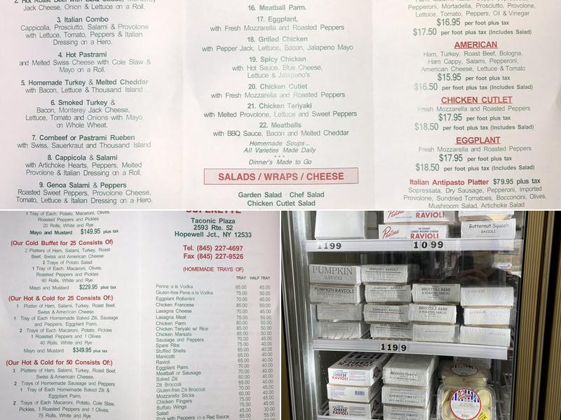 S & J Deli Superette Menu