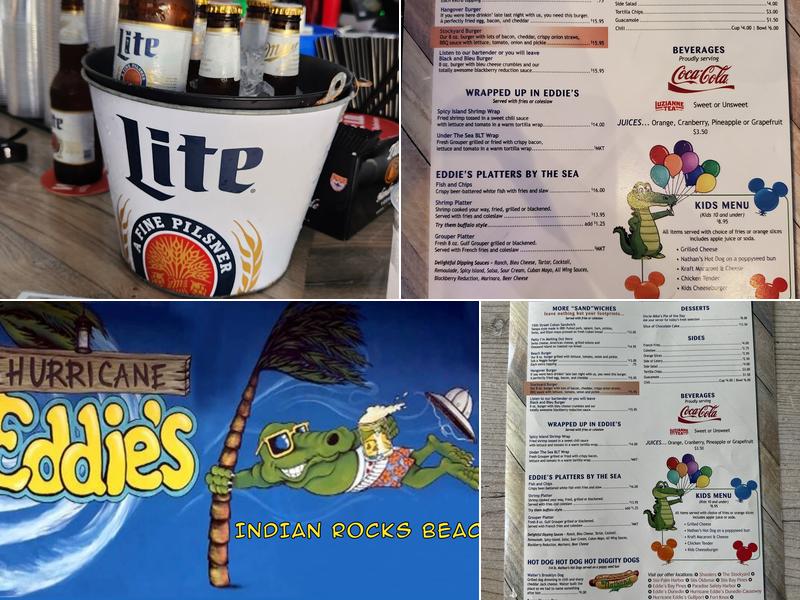 Hurricane Eddie's Indian Rocks Beach Menu