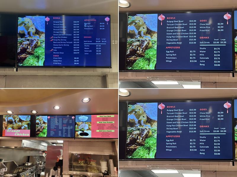 Tahoe Asian Kitchen Menu