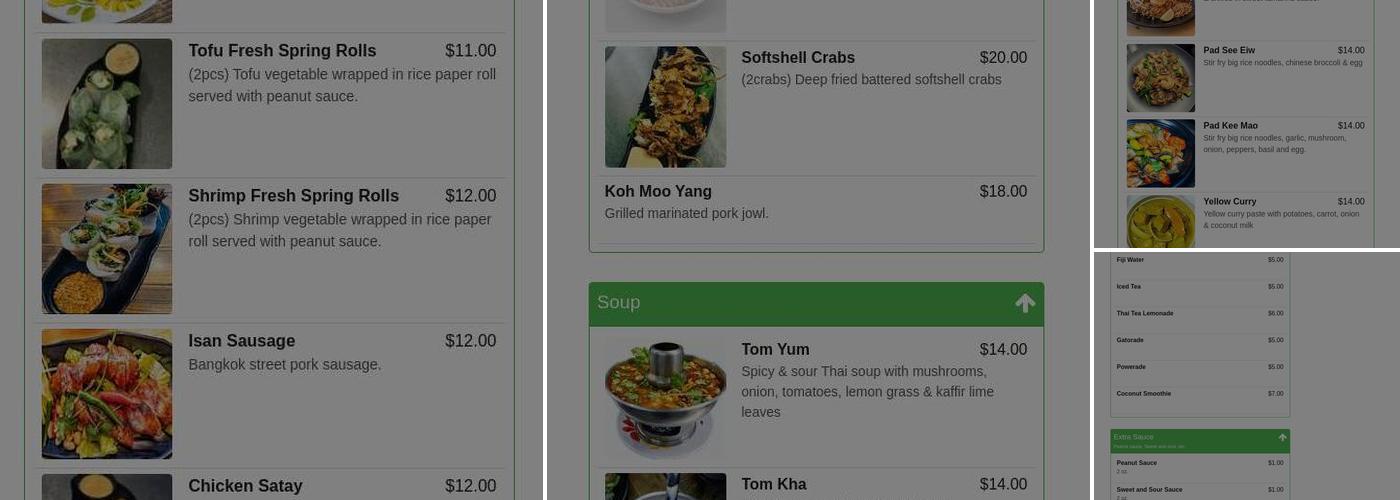 D E THAI KITCHEN 2 Menu