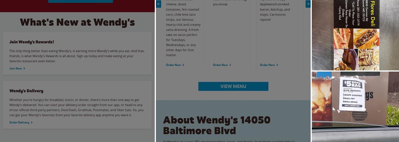 Wendy's Menu