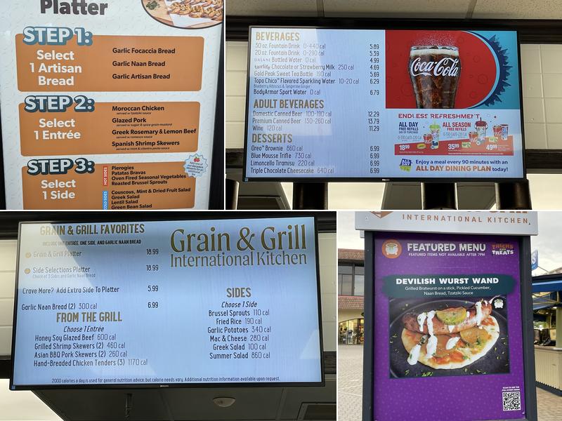 Grain and Grill Menu