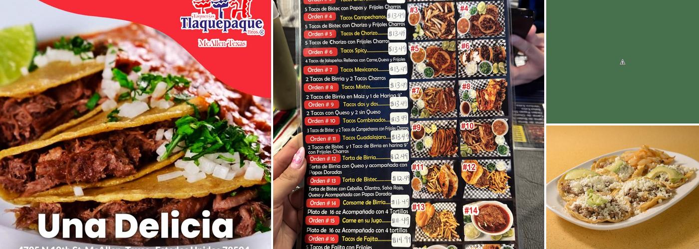 Taquerias Tlaquepaque Hnos Menu