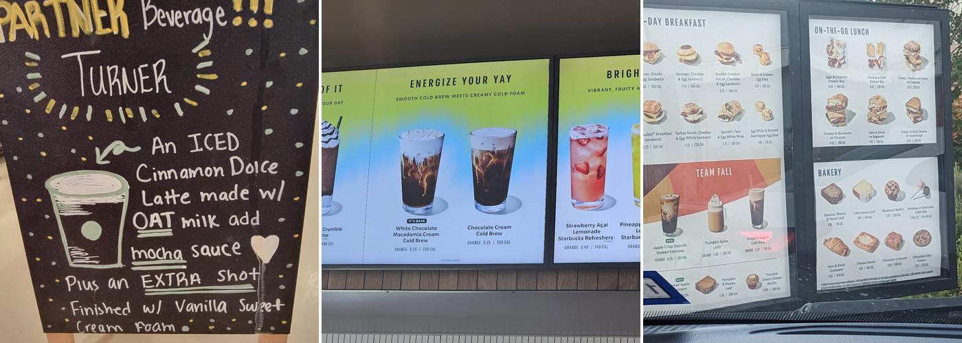 Starbucks Menu