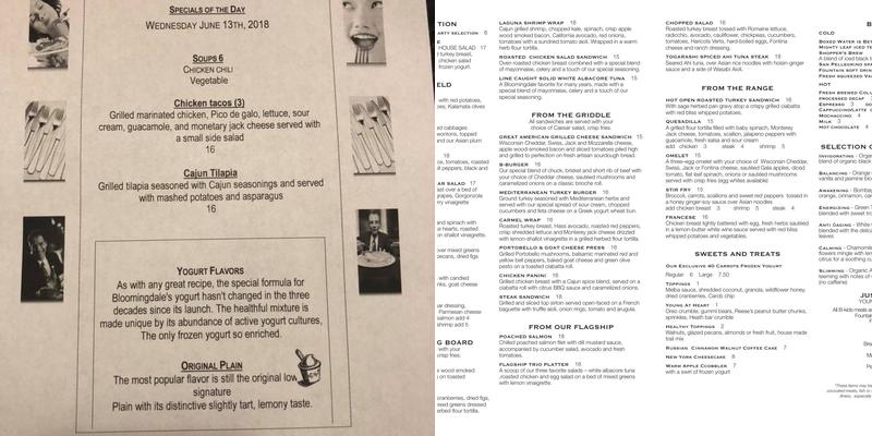 59th & Lex Menu