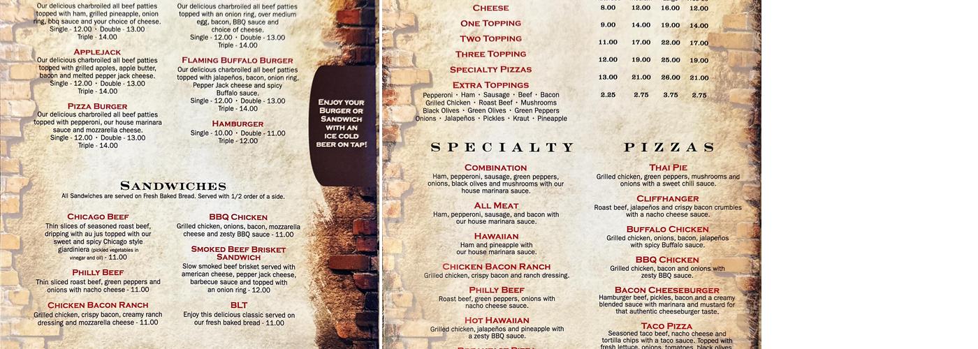 Range Riders Cafe Menu