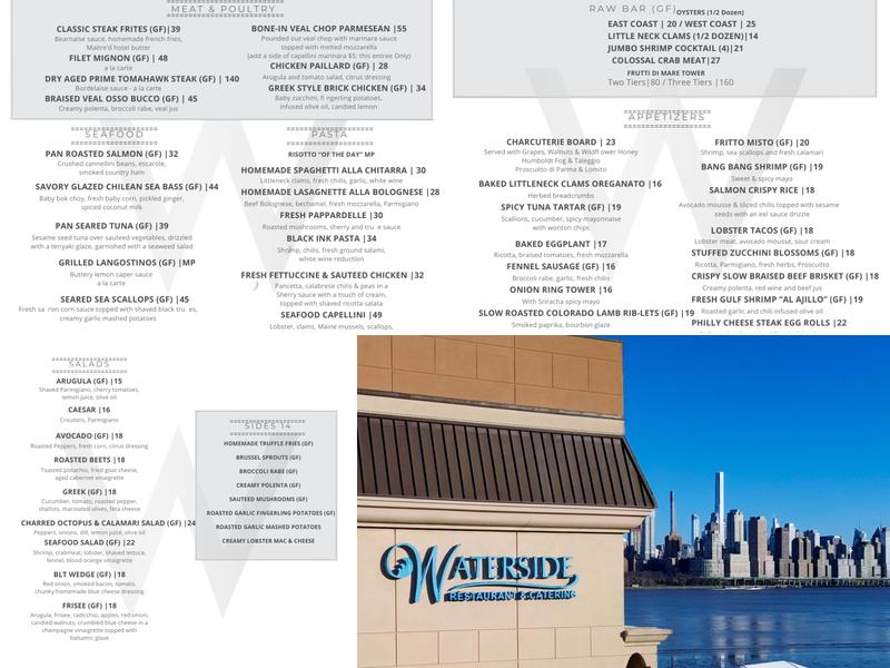 Waterside Restaurant and Catering Menu