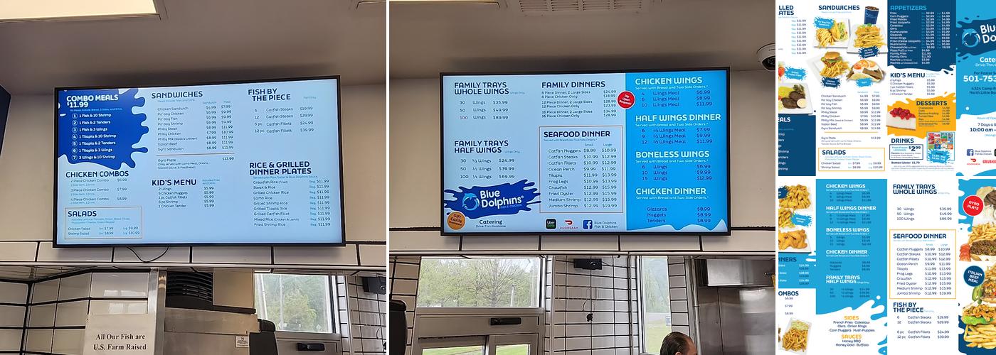 Blue Dolphins Fish & Chicken Menu