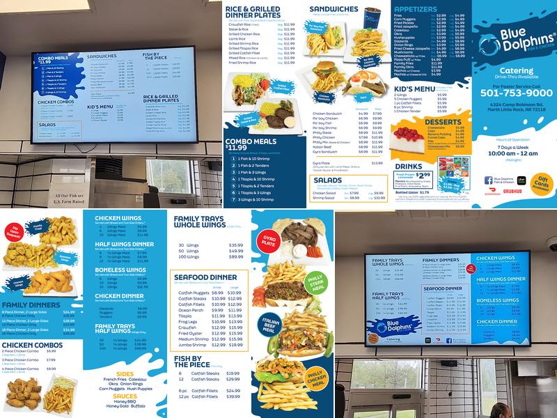 Blue Dolphins Fish & Chicken Menu