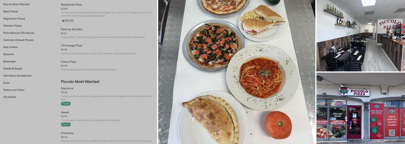 Piccolo Pizza & More Menu