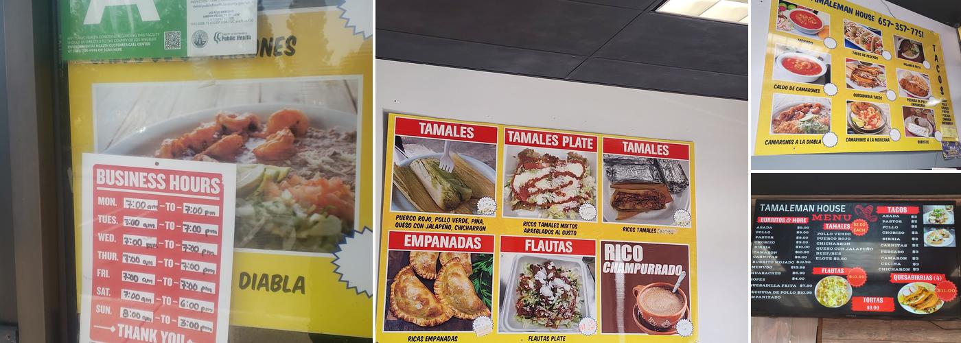 Tamaleman House Menu