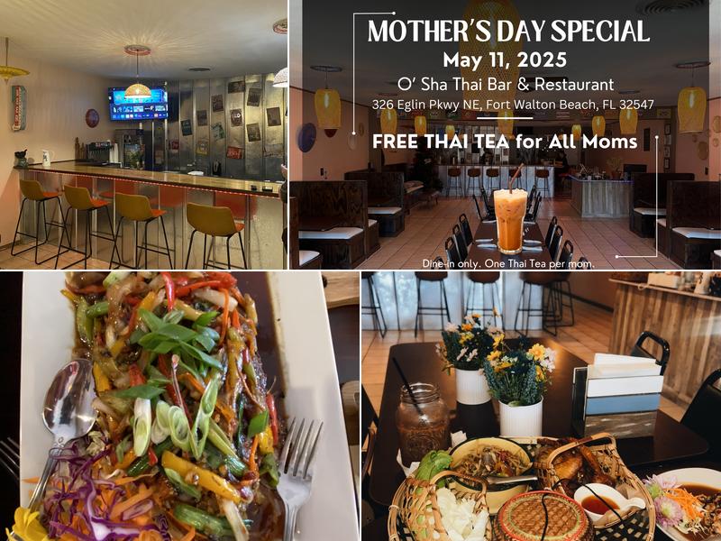 O’ Sha Thai Bar & Restaurant 326 Eglin Pkwy NE, Fort Walton Beach