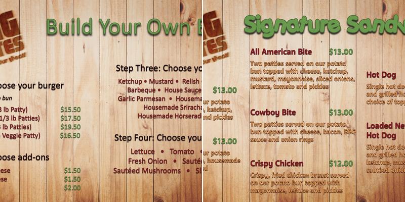 Big shots Menu