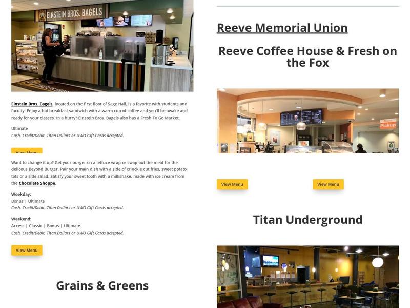 Blackhawk Commons Menu