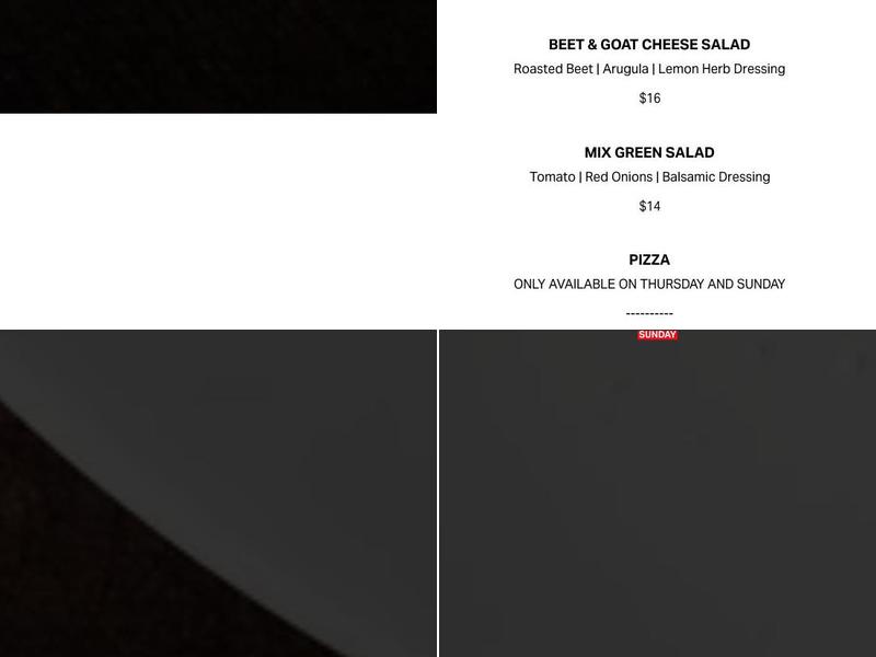 Woods Tavern Bar And Grill Menu