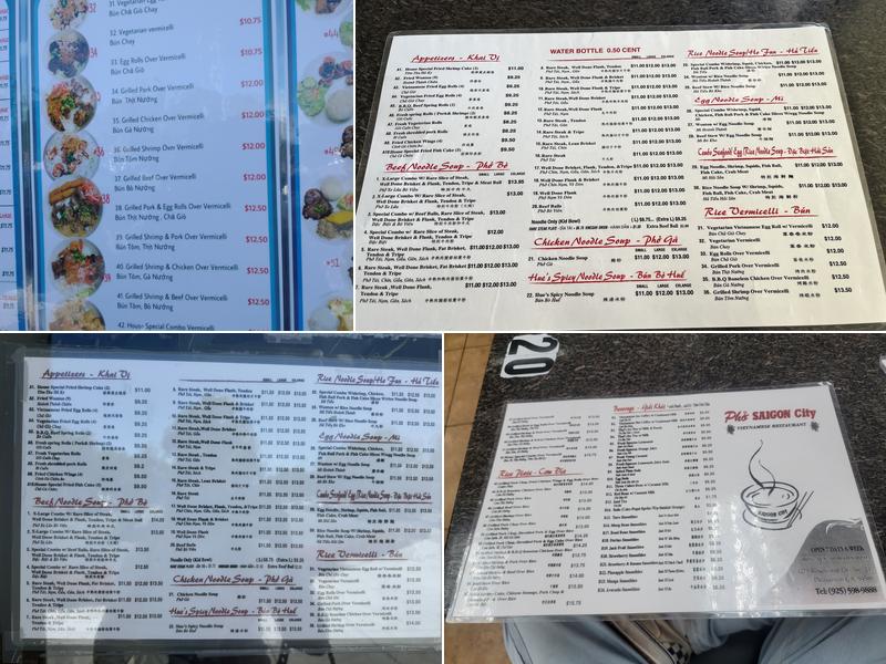 Pho Saigon City Menu