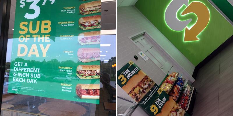 Subway Menu