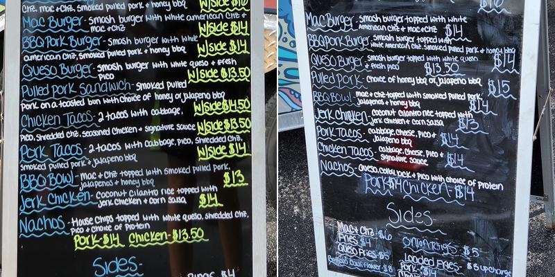 Sizzlin’ Smoke Food Truck Menu