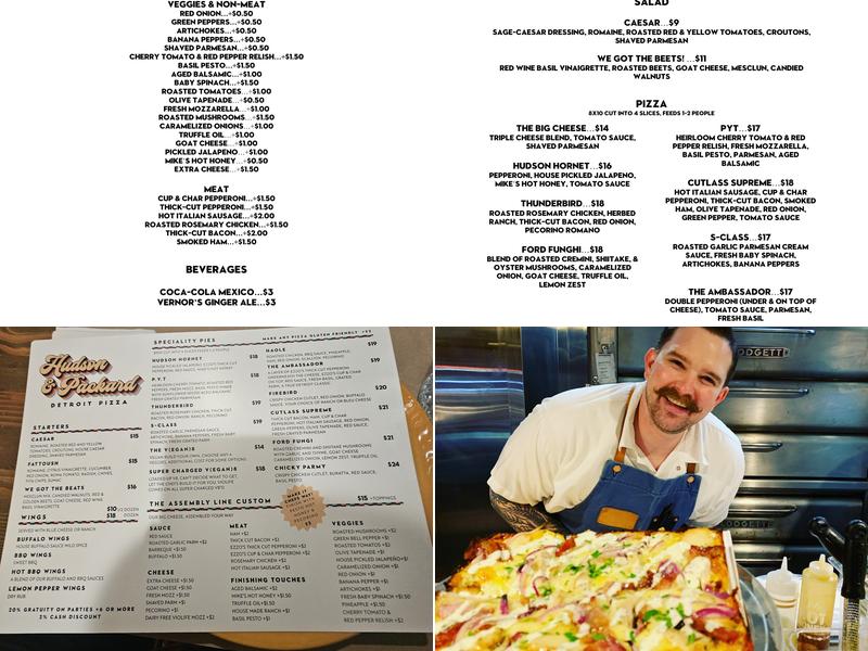 Hudson & Packard Menu