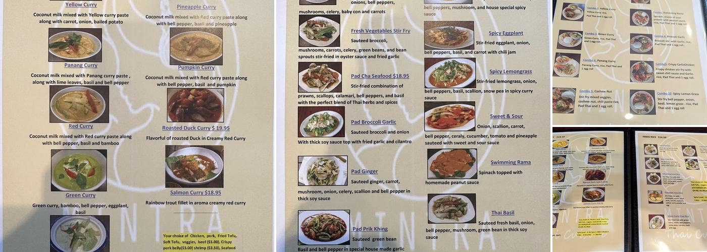 Mintra Thai Cuisine Menu
