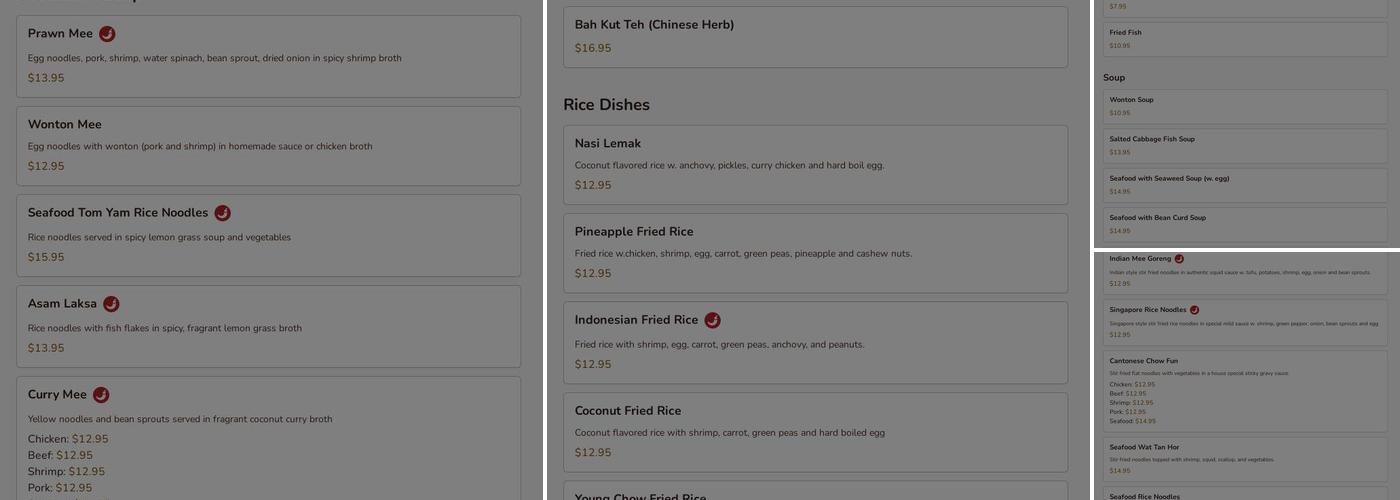 Coco Garden Menu
