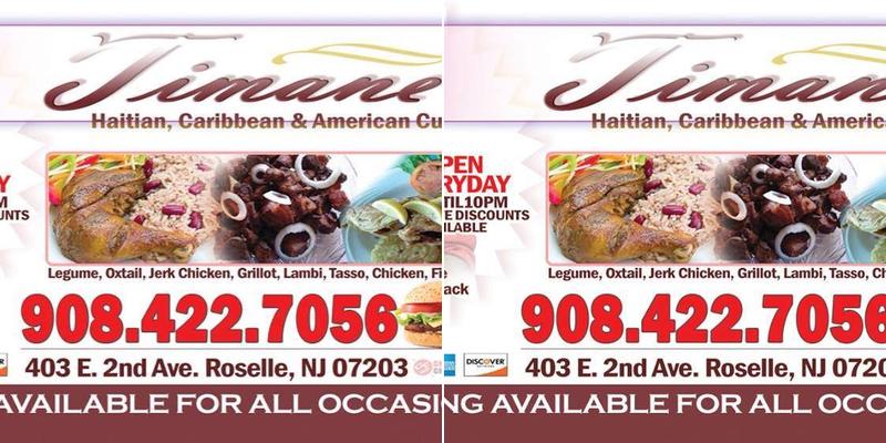 Timane's Takeout & Catering Menu