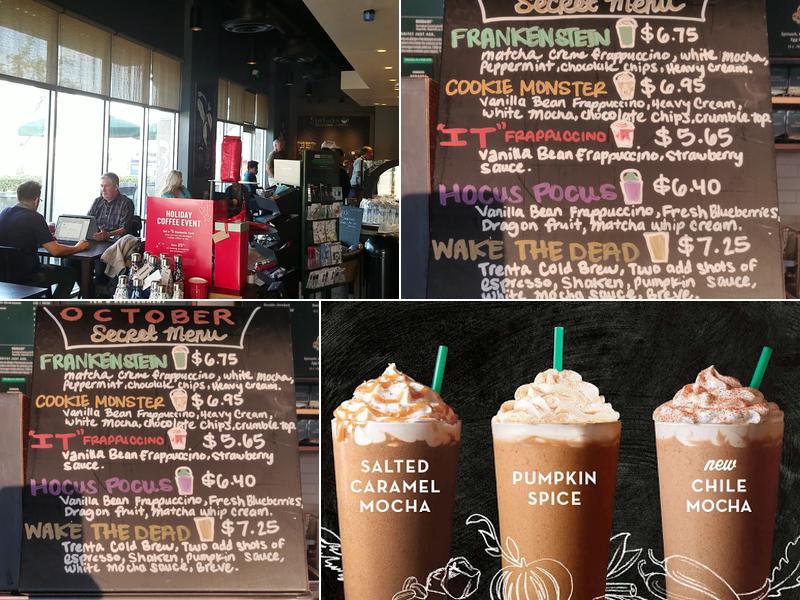 Starbucks Menu