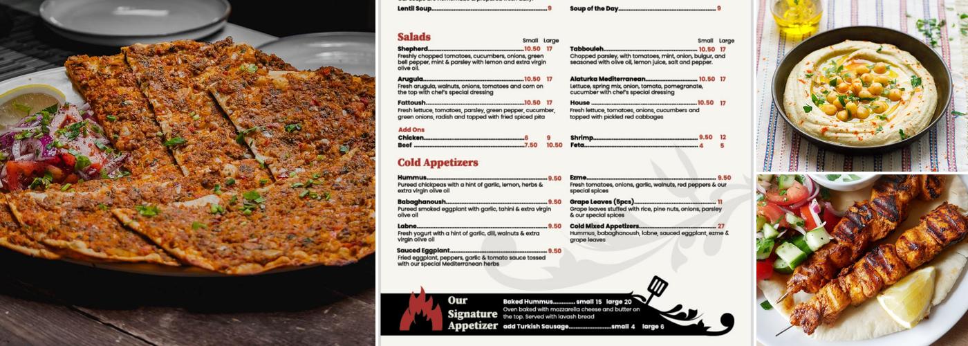 Alaturka Mediterranean Grill & Bakery Menu