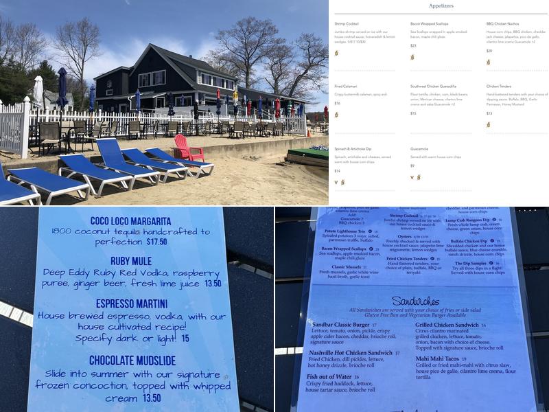 Sandbar Beach Club and Grill Menu
