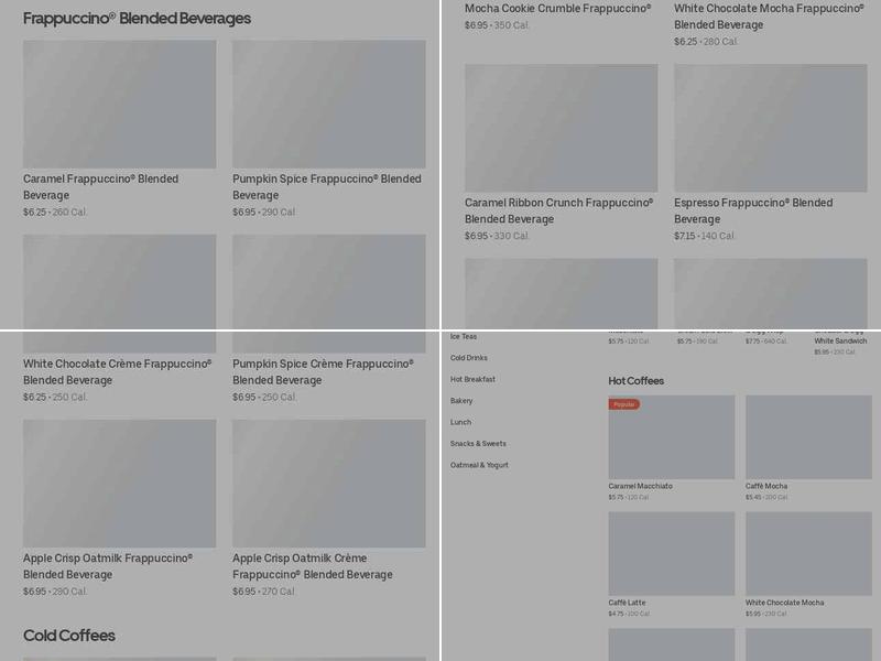 Starbucks Menu