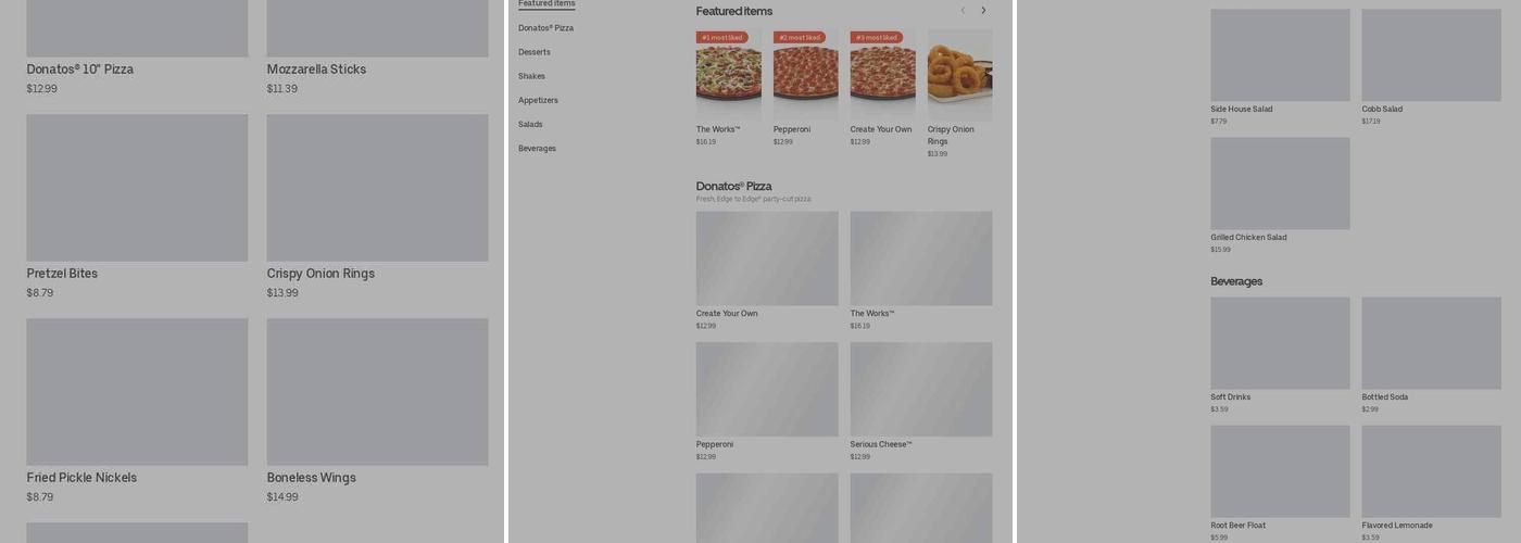 Donatos Pizza Menu