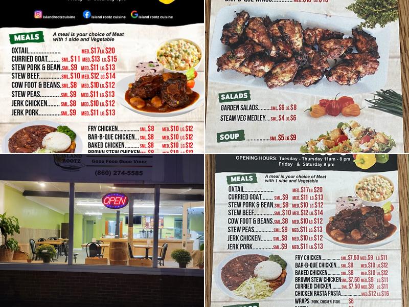 Island Rootz Cuisine Menu