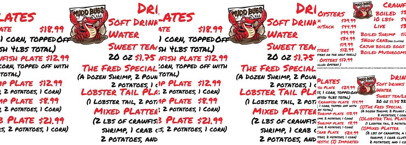 Mudd Bugs LLC Menu