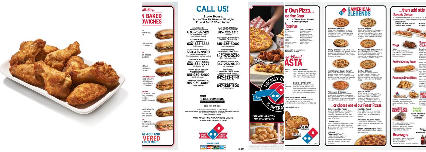 Domino's Pizza Menu