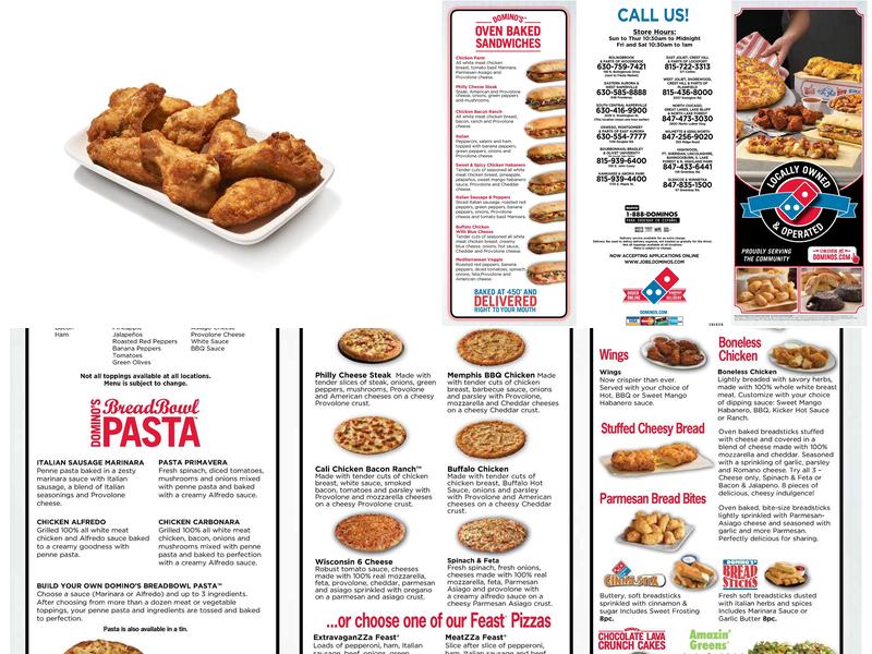 Domino's Pizza Menu