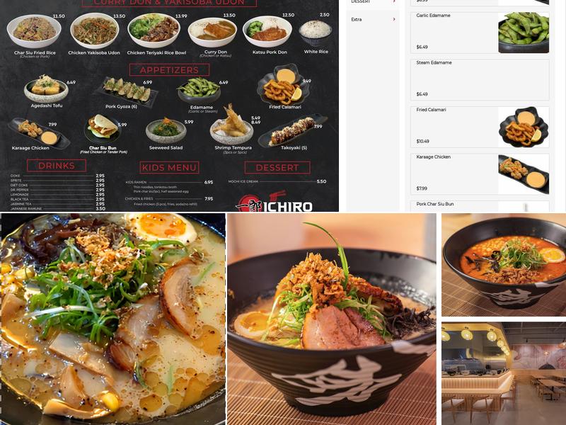 Ichiro Ramen House Menu