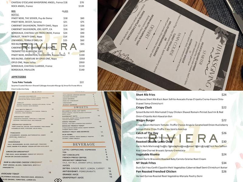 Estérel Menu