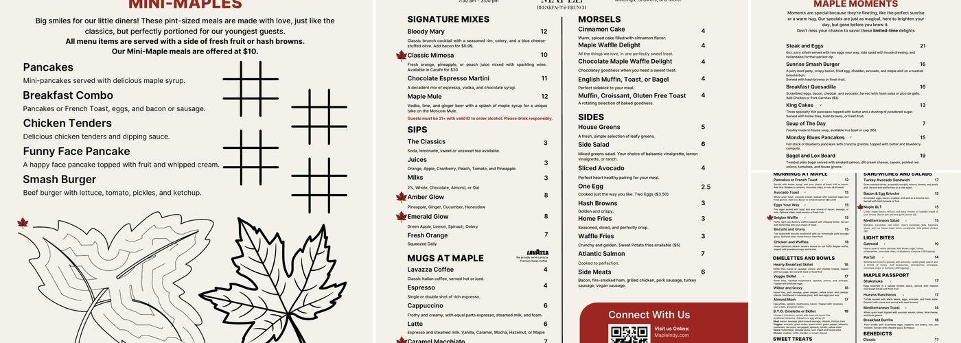 Le Peep Menu