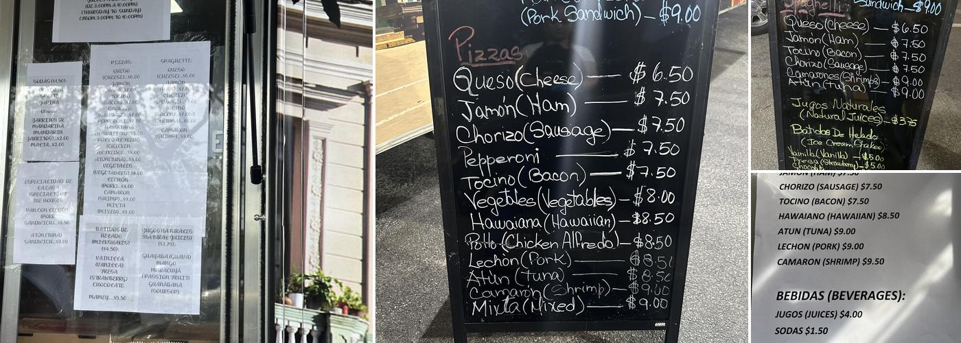 QUE VUELTA PIZZERIA Menu