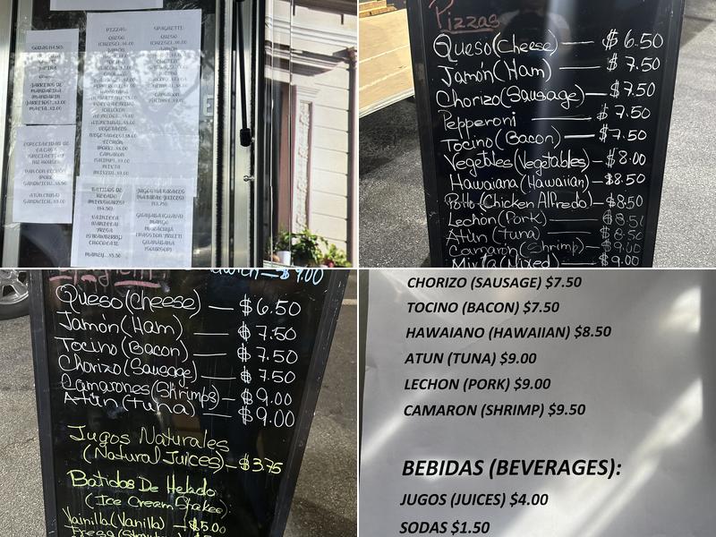 QUE VUELTA PIZZERIA Menu