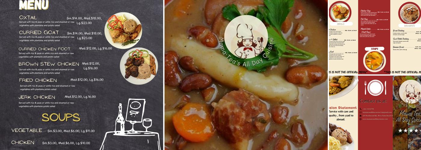 Mama tea’s all day cuisine Menu