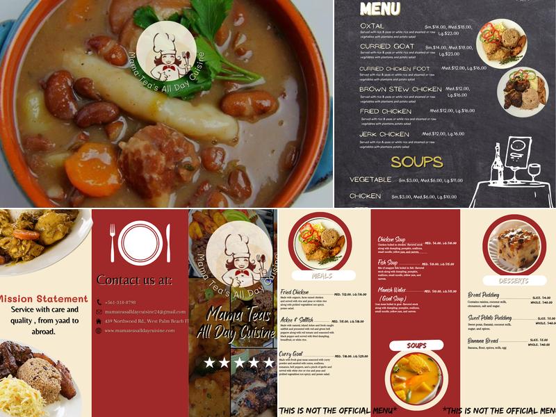 Mama tea’s all day cuisine Menu