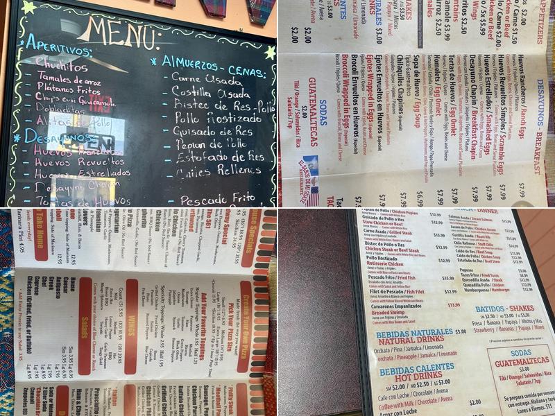 El Sabor de mi Guate Menu