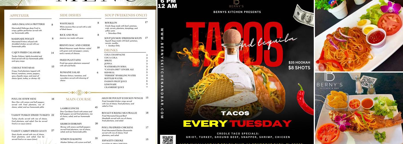 Berny’s Kitchen Menu