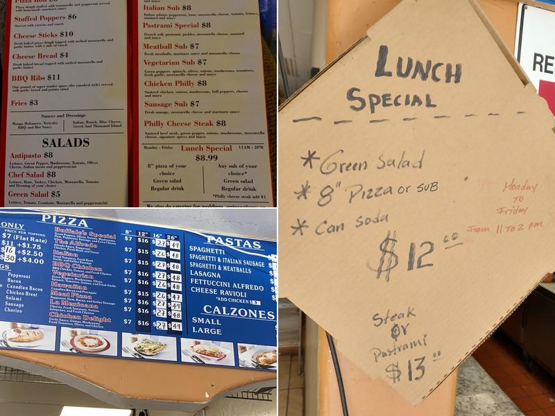 Buffalo's Pizza Menu