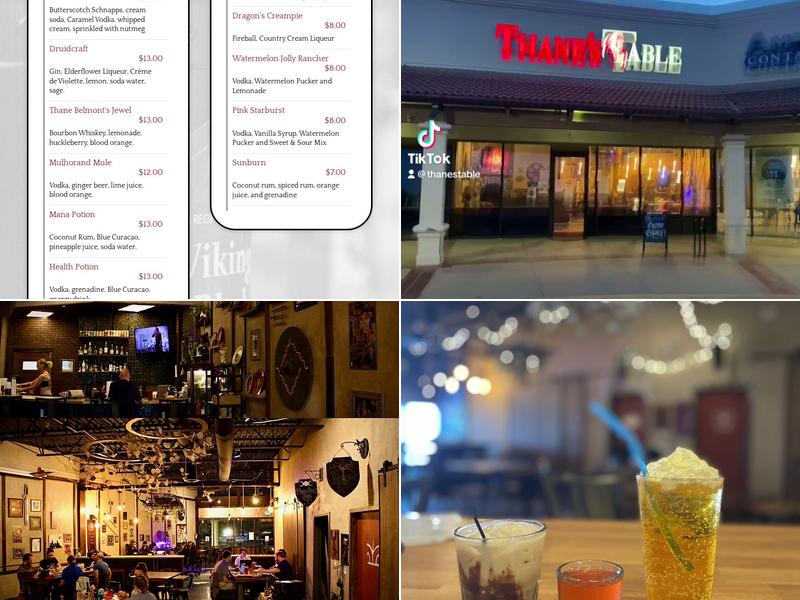 Thane's Table Menu